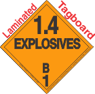 Explosive Class 1.4B Tagboard DOT Placard