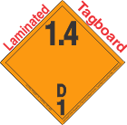 Explosive Class 1.4D Wordless Tagboard DOT Placard