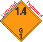 Explosive Class 1.4G Wordless Tagboard DOT Placard