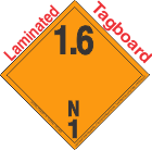 Explosive Class 1.6N Wordless Tagboard DOT Placard