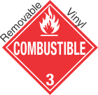 Standard Worded Combustible Class 3 Removable Vinyl Placard