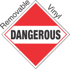 Standard Worded Dangerous (Mixed Load) Removable Vinyl Placard