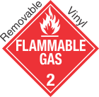Standard Worded Flammable Gas Class 2.2 Removable Vinyl Placard