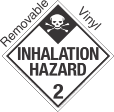 Standard Worded Inhalation Hazard Class 2.3 Removable Vinyl Placard