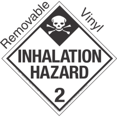 Standard Worded Inhalation Hazard Class 2.3 Removable Vinyl Placard