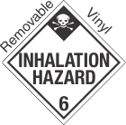 Standard Worded Inhalation Hazard Class 6.1 Removable Vinyl Placard