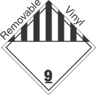 Standard Worded Miscellaneous Dangerous Goods Class 9 Removable Vinyl Placard