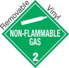 Standard Worded Non Flammable Gas Class 2.2 Removable Vinyl Placard