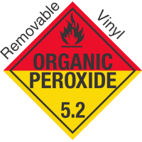 Standard Worded Organic Peroxide Class 5.2 Removable Vinyl Placard