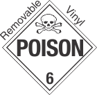 Standard Worded Poison Class 6.2 Removable Vinyl Placard