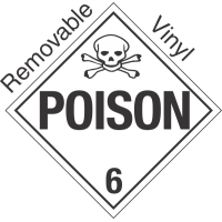 Standard Worded Poison Class 6.2 Removable Vinyl Placard