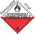 Standard Worded Spontaneously Combustible Class 4.2 Removable Vinyl Placard