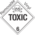 Standard Worded Toxic Class 6.2 Removable Vinyl Placard