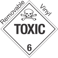 Standard Worded Toxic Class 6.2 Removable Vinyl Placard