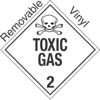 Standard Worded Toxic Gas Class 2.3 Removable Vinyl Placard