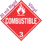Standard Worded Combustible Class 3 20mil Rigid Vinyl Placard