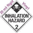 Standard Worded Inhalation Hazard Class 2.3 20mil Rigid Vinyl Placard