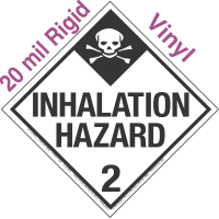 Standard Worded Inhalation Hazard Class 2.3 20mil Rigid Vinyl Placard