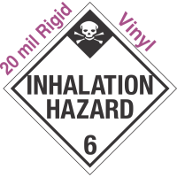 Standard Worded Inhalation Hazard Class 6.1 20mil Rigid Vinyl Placard