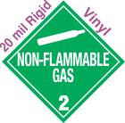 Standard Worded Non Flammable Gas Class 2.2 20mil Rigid Vinyl Placard