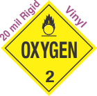 Standard Worded Oxygen Class 2 20mil Rigid Vinyl Placard