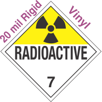 Standard Worded Radioactive Class 7 20mil Rigid Vinyl Placard