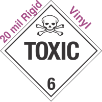 Standard Worded Toxic Class 6.2 20mil Rigid Vinyl Placard