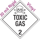 Standard Worded Toxic Gas Class 2.3 20mil Rigid Vinyl Placard