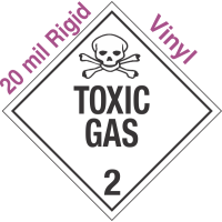 Standard Worded Toxic Gas Class 2.3 20mil Rigid Vinyl Placard