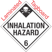 Standard Worded Inhalation Hazard Class 6.1 Laminated Tagboard Placard