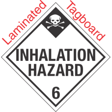 Standard Worded Inhalation Hazard Class 6.1 Laminated Tagboard Placard