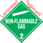 Standard Worded Non Flammable Gas Class 2.2 Laminated Tagboard Placard