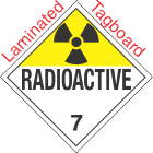 Standard Worded Radioactive Class 7 Laminated Tagboard Placard