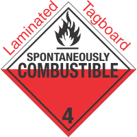 Standard Worded Spontaneously Combustible Class 4.2 Laminated Tagboard Placard