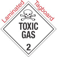 Standard Worded Toxic Gas Class 2.3 Laminated Tagboard Placard