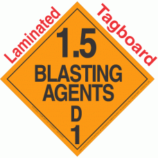 Explosive Class 1.5D NA or UN0331 Tagboard DOT Placard