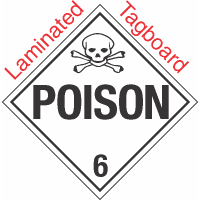 Standard Worded Poison Class 6.2 Laminated Tagboard Placard